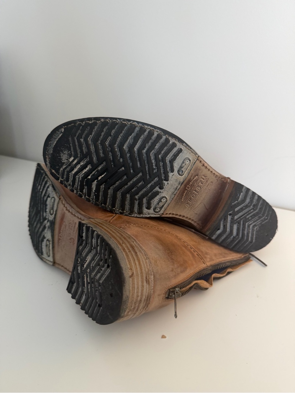 BED|STU Men’s Tan Protege Leather Boots size 10 - Picture 5 of 7